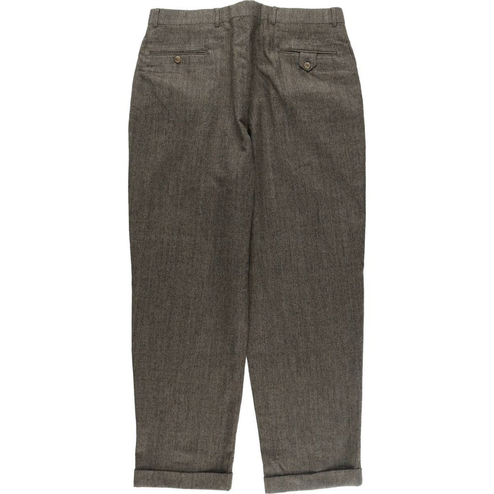 00'S Tommy Hilfiger Check Pattern Glen Check Two-pleat Wool Pants Slacks Men's W35 equivalent / eaa498278