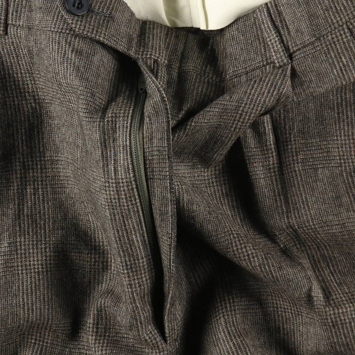 00'S Tommy Hilfiger Check Pattern Glen Check Two-pleat Wool Pants Slacks Men's W35 equivalent / eaa498278