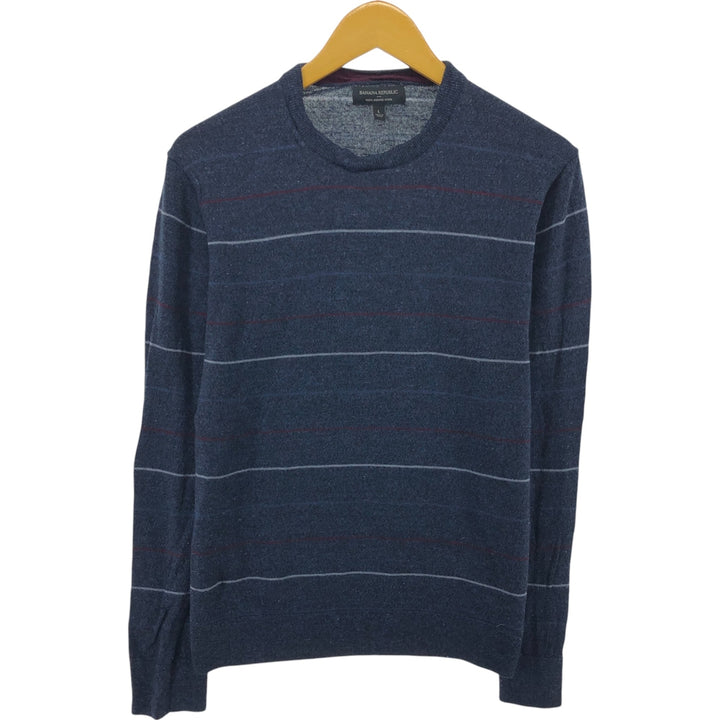 Banana Republic BANANA REPUBLIC Striped Pattern Merino Wool Knit Sweater Men's Size L /eaa498286