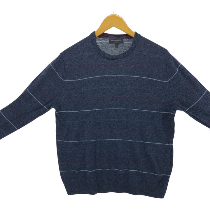 Banana Republic BANANA REPUBLIC Striped Pattern Merino Wool Knit Sweater Men's Size L /eaa498286