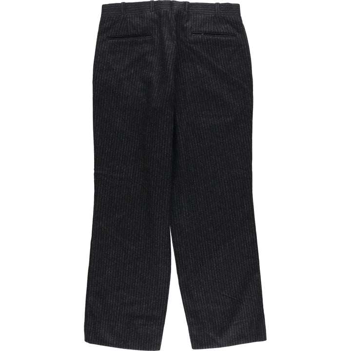 Stripe Pattern One-tuck Wool Pants Slacks Men's W32 Vintage /eaa498299