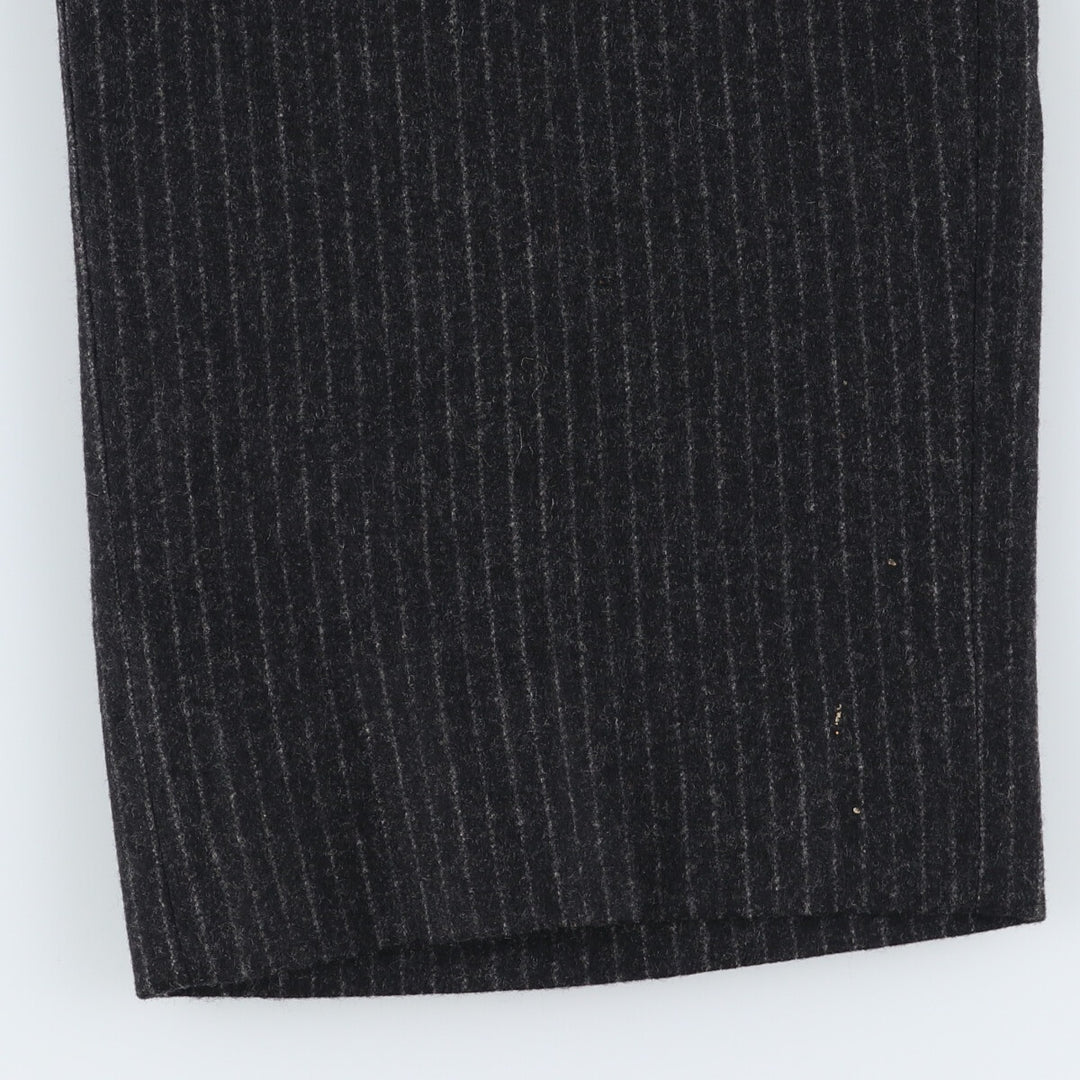 Stripe Pattern One-tuck Wool Pants Slacks Men's W32 Vintage /eaa498299