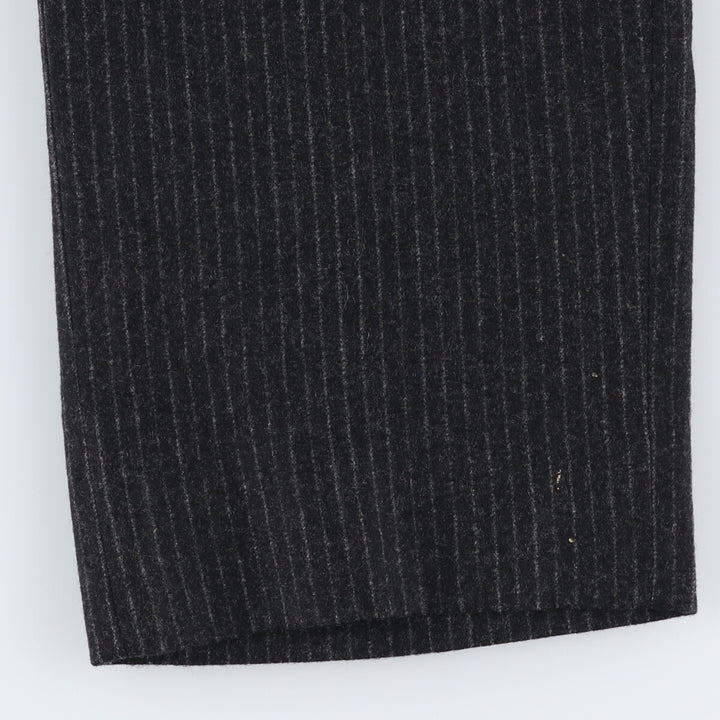 Stripe Pattern One-tuck Wool Pants Slacks Men's W32 Vintage /eaa498299