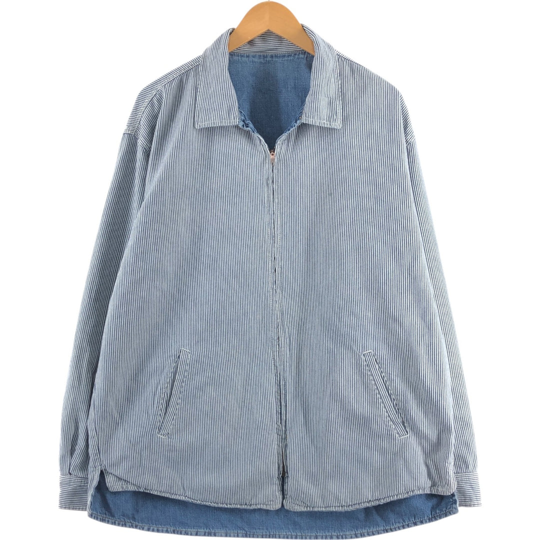 DIESEL WORK WEAR Hickory Stripe Reversible Denim Work Jacket Made in Italy Men's XL /eaa498325