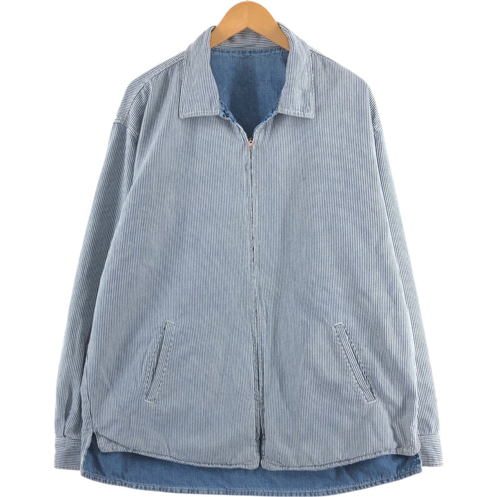 DIESEL WORK WEAR Hickory Stripe Reversible Denim Work Jacket Made in Italy Men's XL /eaa498325