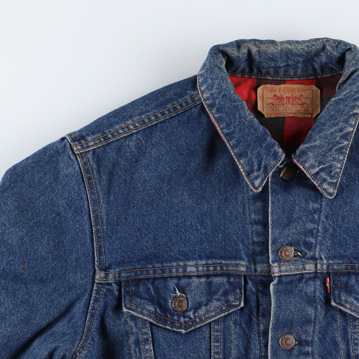 80'S Levi's 70411-0816 denim jacket, denim jacket, made in USA, men's size L, vintage /eaa498345