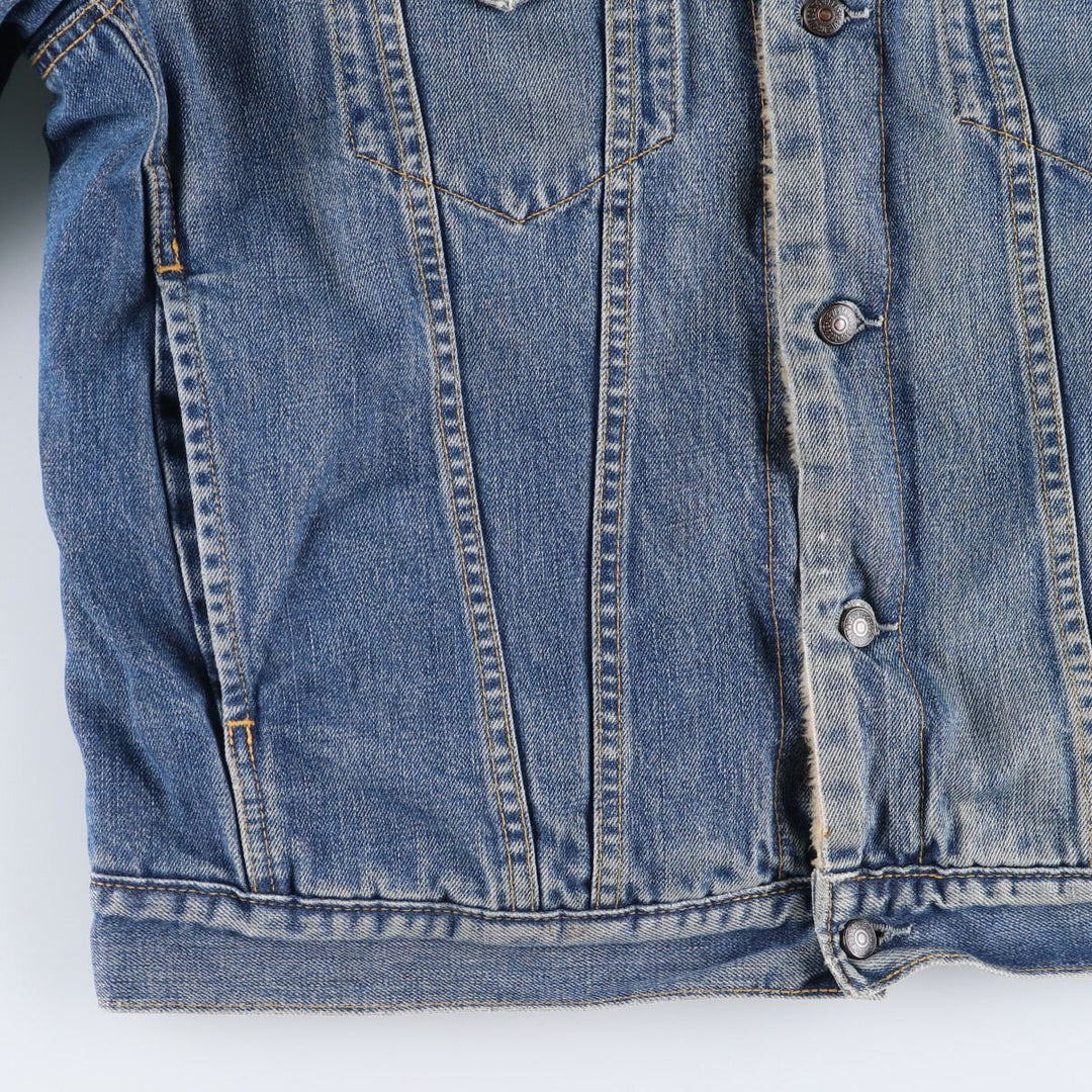 Vintage 1980'S Levi's 71550 Euro Model Denim Boa Jacket, Men's Size XL cotton blue type Vintage Second Hand