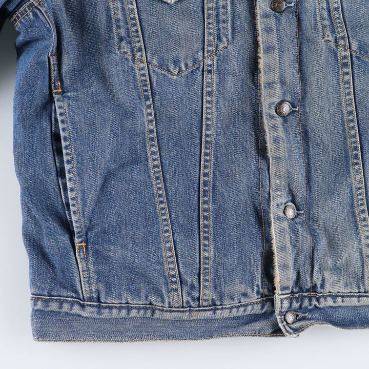 Vintage 1980'S Levi's 71550 Euro Model Denim Boa Jacket, Men's Size XL cotton blue type Vintage Second Hand