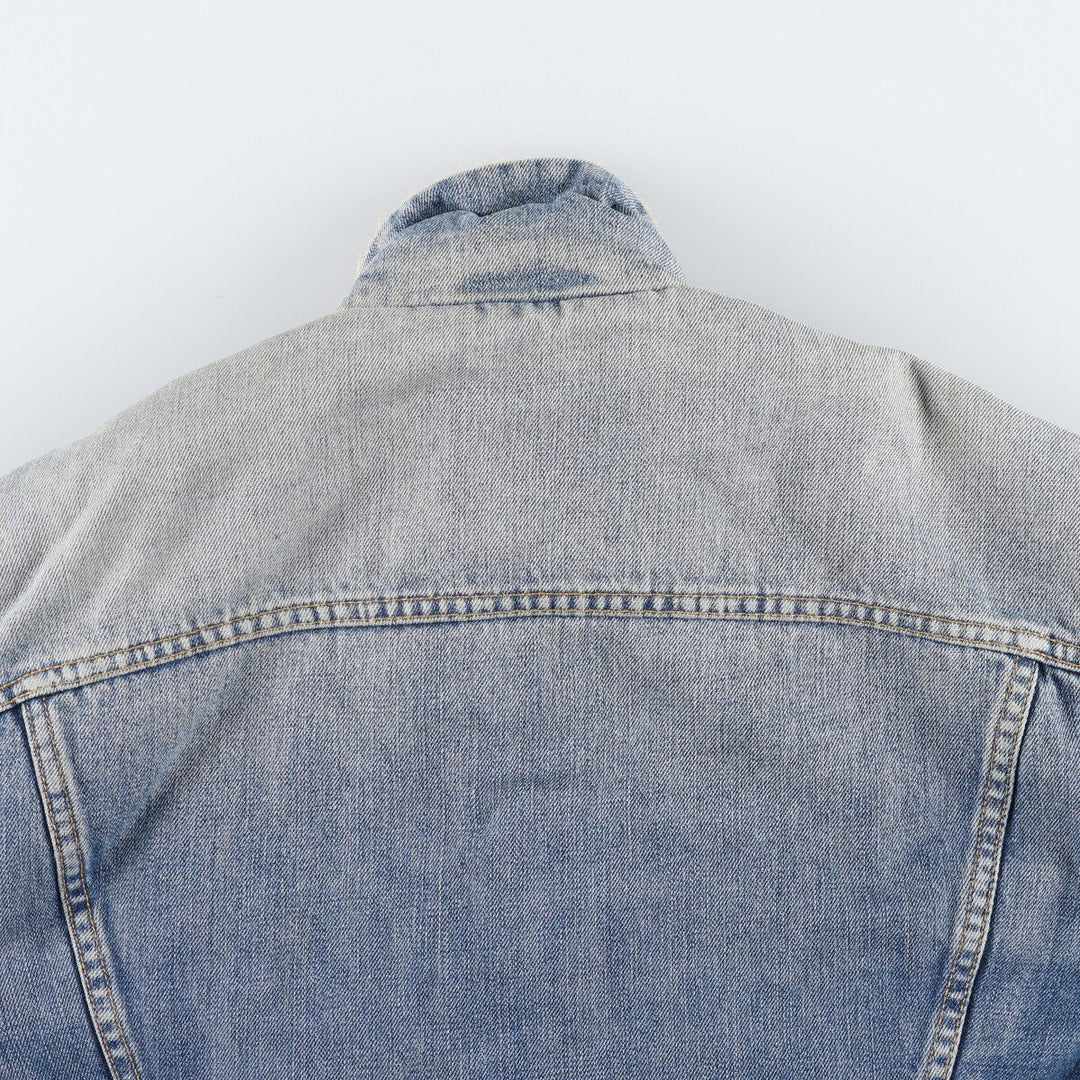 Vintage 1980'S Levi's 71550 Euro Model Denim Boa Jacket, Men's Size XL cotton blue type Vintage Second Hand