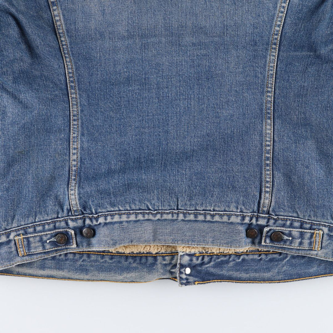 Vintage 1980'S Levi's 71550 Euro Model Denim Boa Jacket, Men's Size XL cotton blue type Vintage Second Hand