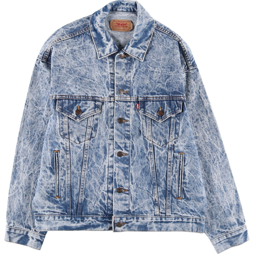 80'S Levi's 70507-0219 Chemical Wash Denim Jacket, Jean Jacket, Made in USA, Men's M, Vintage /eaa498379