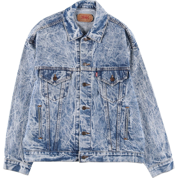 80'S Levi's 70507-0219 Chemical Wash Denim Jacket, Jean Jacket, Made in USA, Men's M, Vintage /eaa498379
