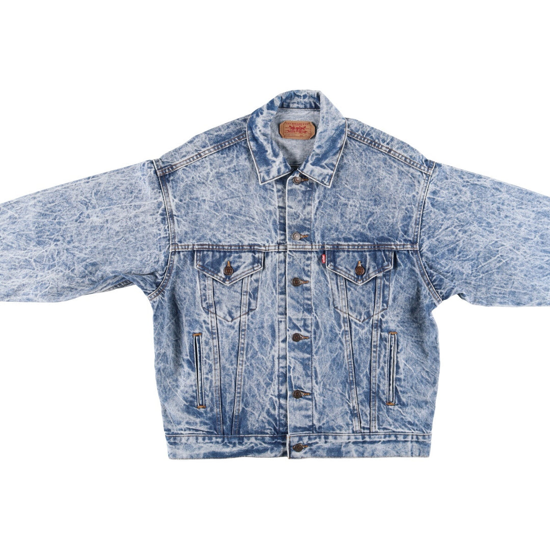 80'S Levi's 70507-0219 Chemical Wash Denim Jacket, Jean Jacket, Made in USA, Men's M, Vintage /eaa498379
