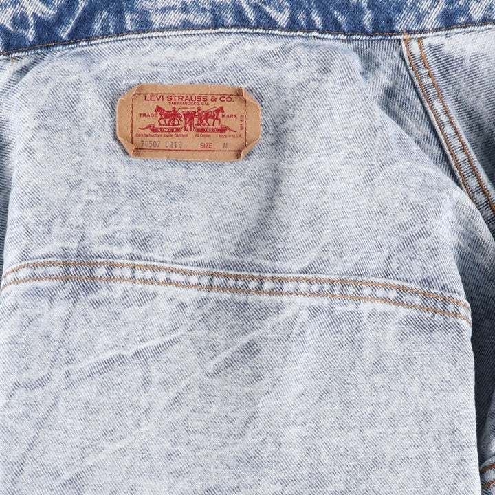 80'S Levi's 70507-0219 Chemical Wash Denim Jacket, Jean Jacket, Made in USA, Men's M, Vintage /eaa498379