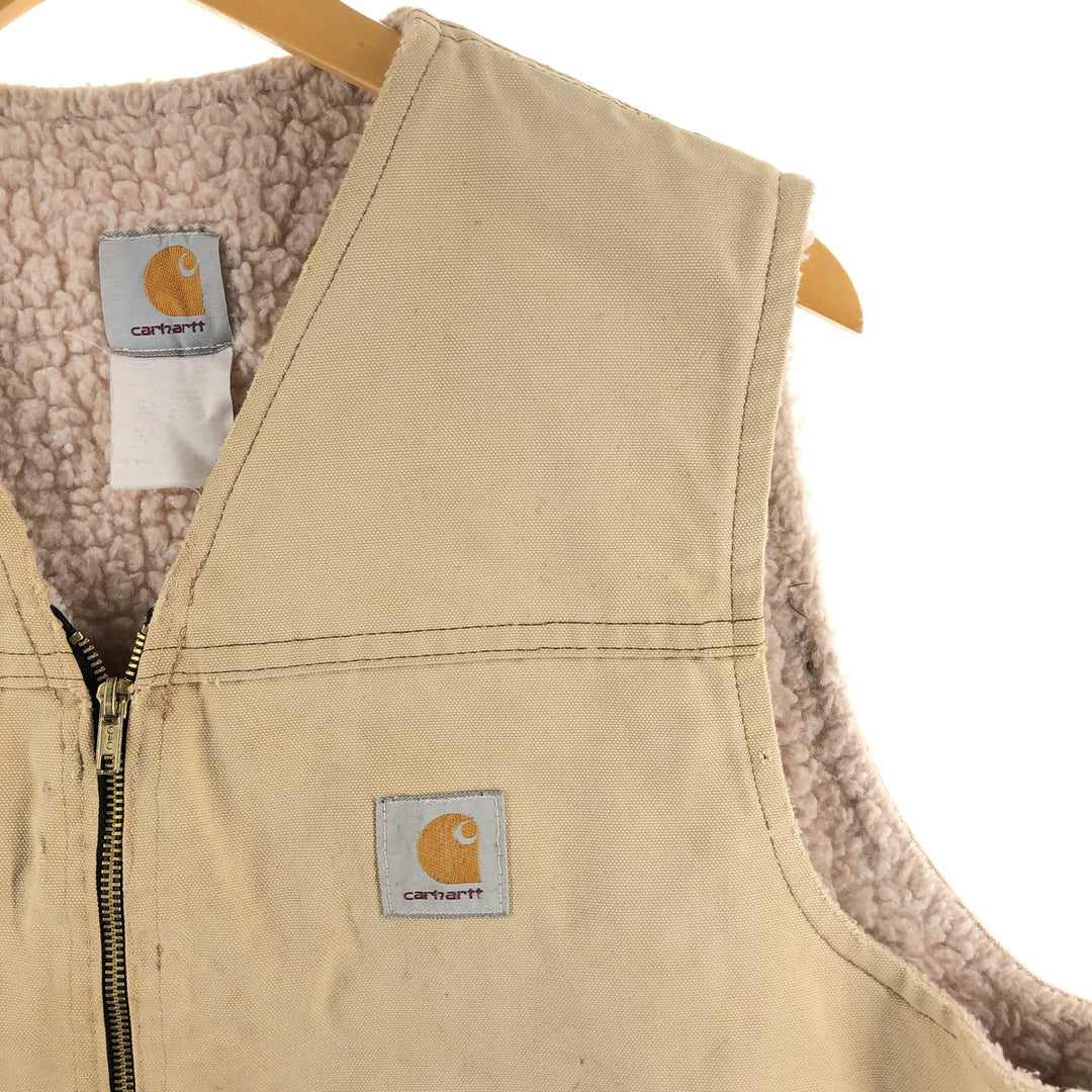 Carhartt Duck Vest, Made in USA, Men's Size M unclear Beige type Vintage Second Hand