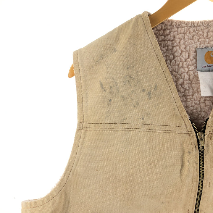 Carhartt Duck Vest, Made in USA, Men's Size M unclear Beige type Vintage Second Hand