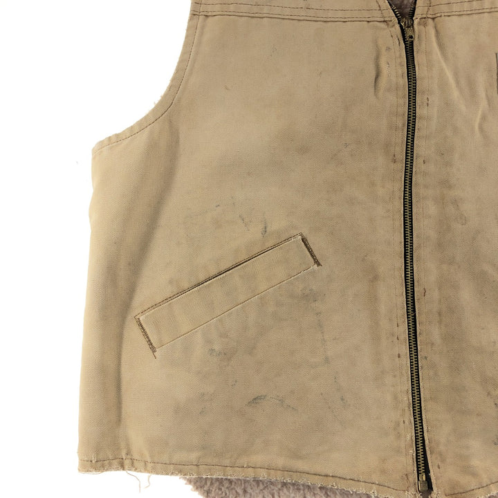 Carhartt Duck Vest, Made in USA, Men's Size M unclear Beige type Vintage Second Hand