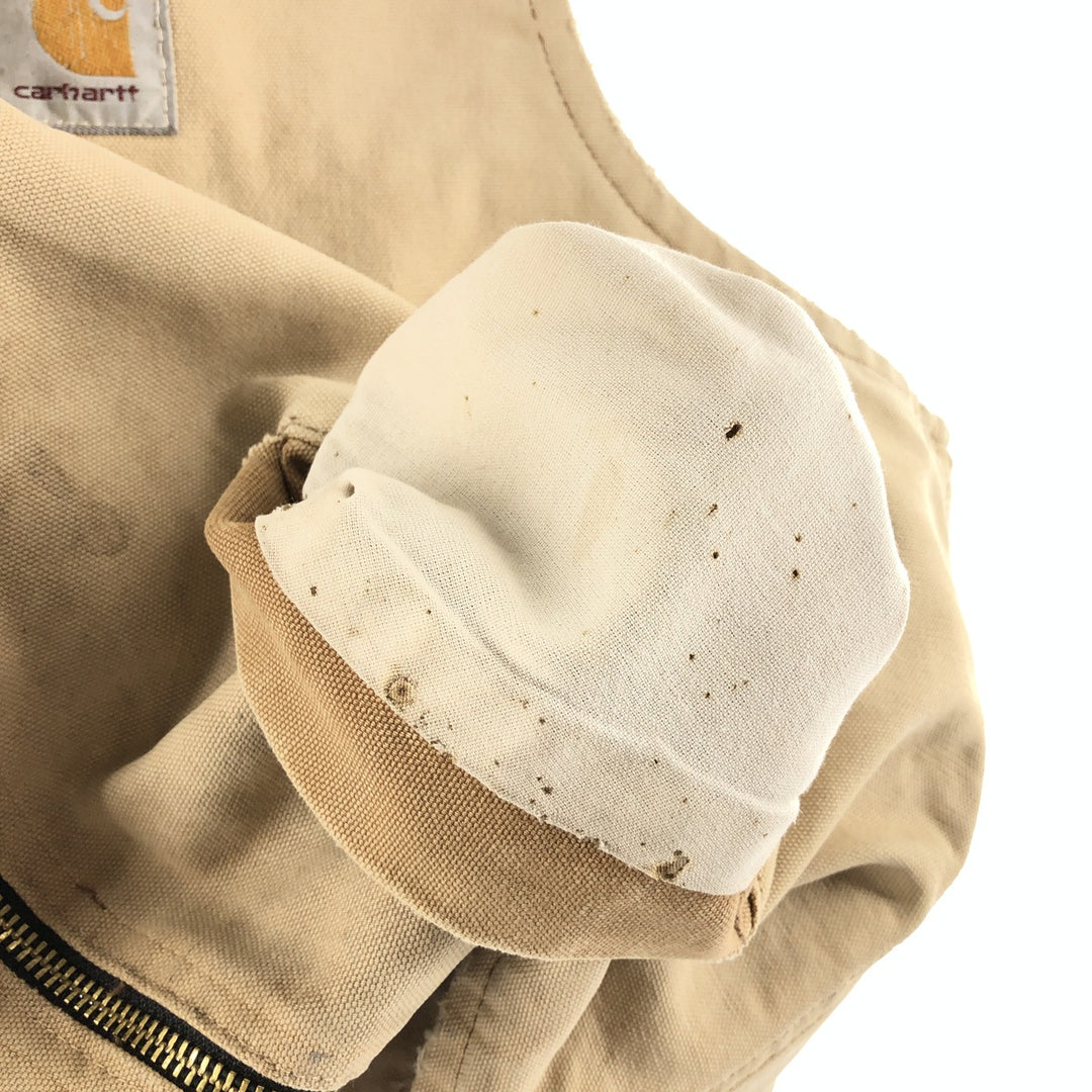 Carhartt Duck Vest, Made in USA, Men's Size M unclear Beige type Vintage Second Hand