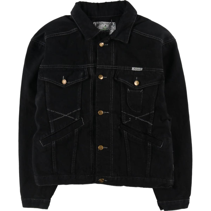 ROMANO Black Denim Jacket, Jean Jacket, Made in Italy, Men's L Size, Vintage /eaa498456