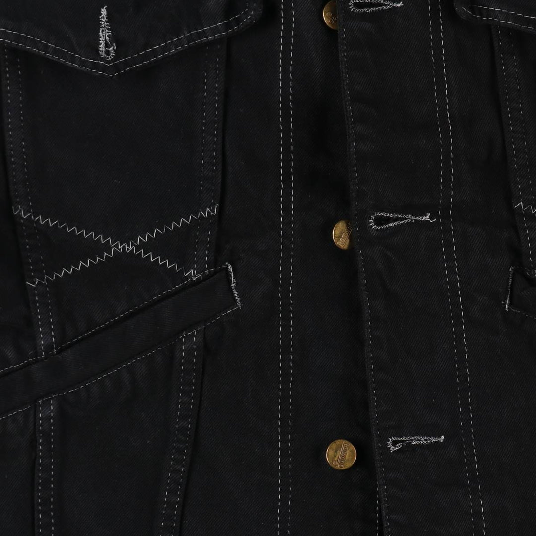 ROMANO Black Denim Jacket, Jean Jacket, Made in Italy, Men's L Size, Vintage /eaa498456