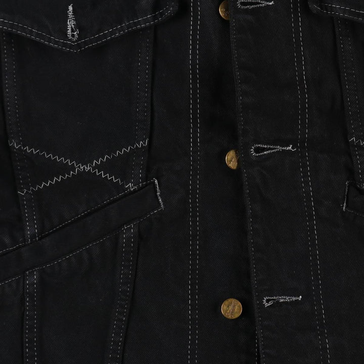 ROMANO Black Denim Jacket, Jean Jacket, Made in Italy, Men's L Size, Vintage /eaa498456
