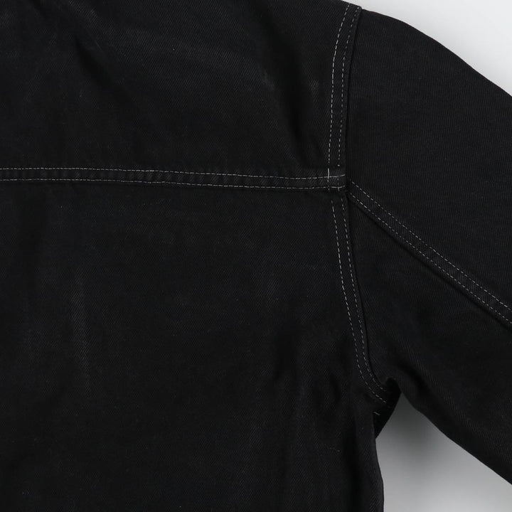 ROMANO Black Denim Jacket, Jean Jacket, Made in Italy, Men's L Size, Vintage /eaa498456