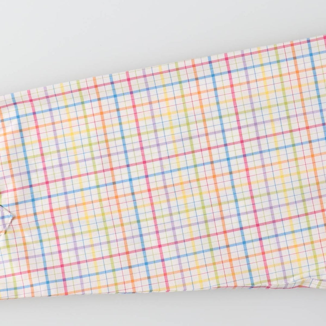 Elulu Original Remake Big Ribbon Shirt, Long Sleeve Button-Down Check Shirt, Women's Size M unclear white type Vintage Second Hand