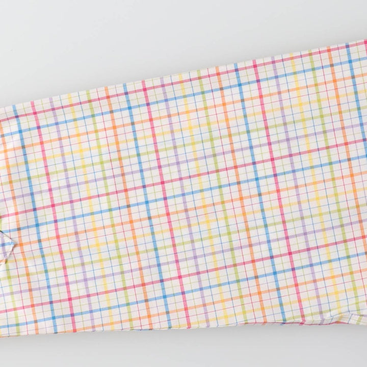 Elulu Original Remake Big Ribbon Shirt, Long Sleeve Button-Down Check Shirt, Women's Size M unclear white type Vintage Second Hand