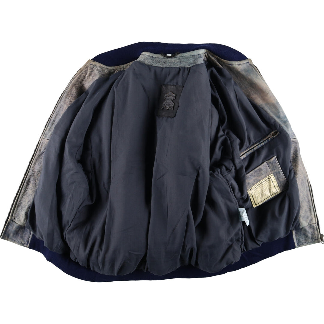 LEATHER COLLECTION Padded leather blouson Men's size L /eaa498510