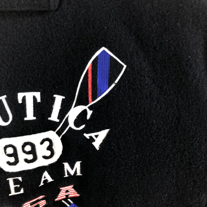 90'S NAUTICA padded wool varsity jacket with leather sleeves, men's size L, vintage / eaa498557
