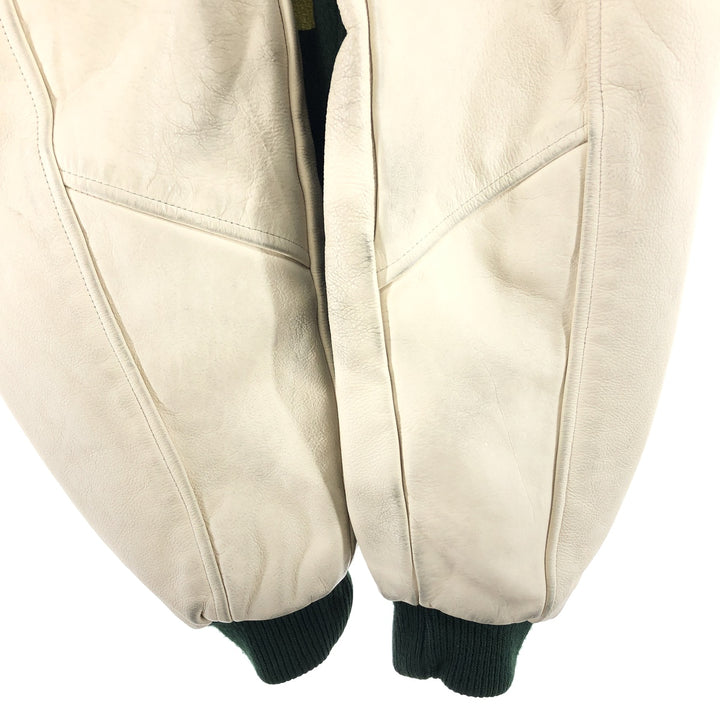 90'S DISNEY Mickey Mouse Leather Wool Button Varsity Jacket Made in USA Men's XL Vintage /eaa498560