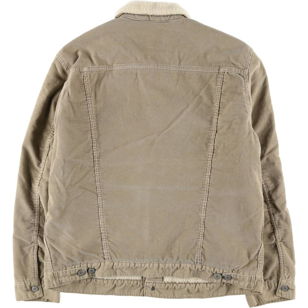 Levi's Corduroy Boa Jacket, Men's Size XL cotton beige type brown Vintage Second Hand