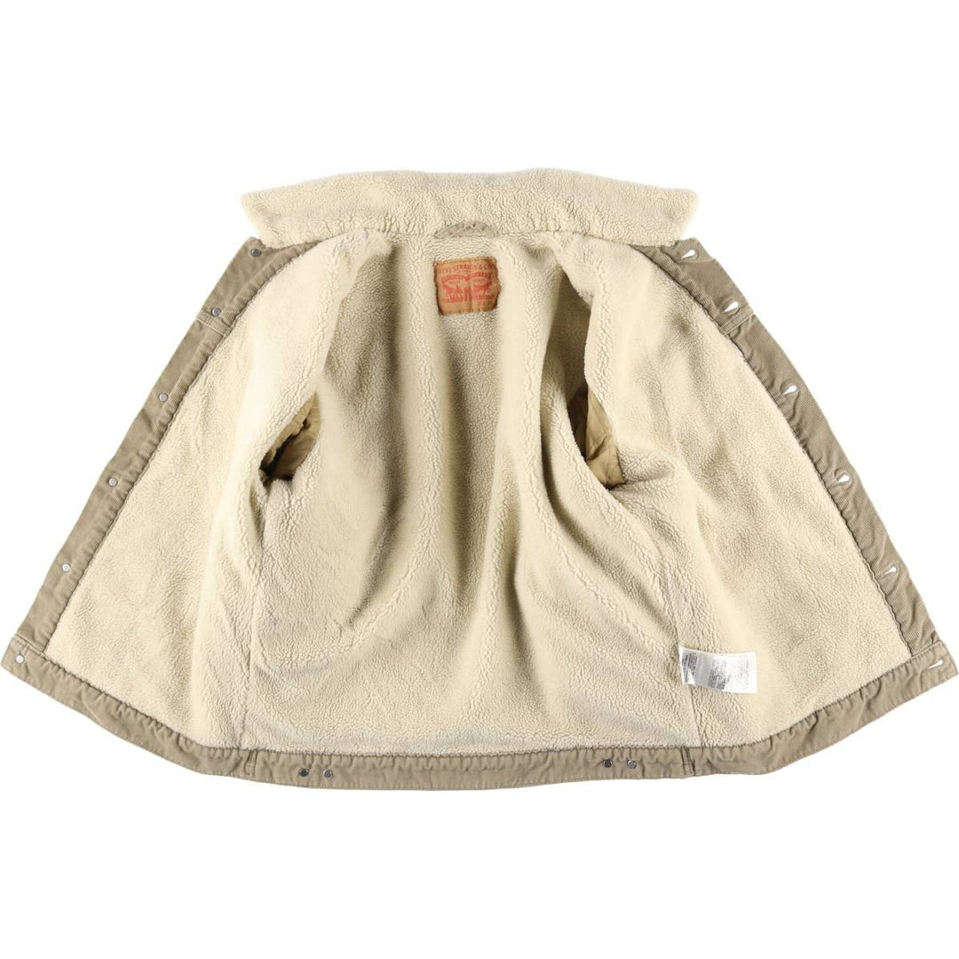 Levi's Corduroy Boa Jacket, Men's Size XL cotton beige type brown Vintage Second Hand