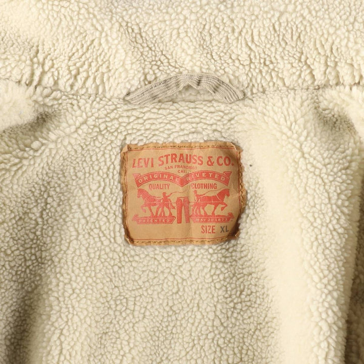 Levi's Corduroy Boa Jacket, Men's Size XL cotton beige type brown Vintage Second Hand