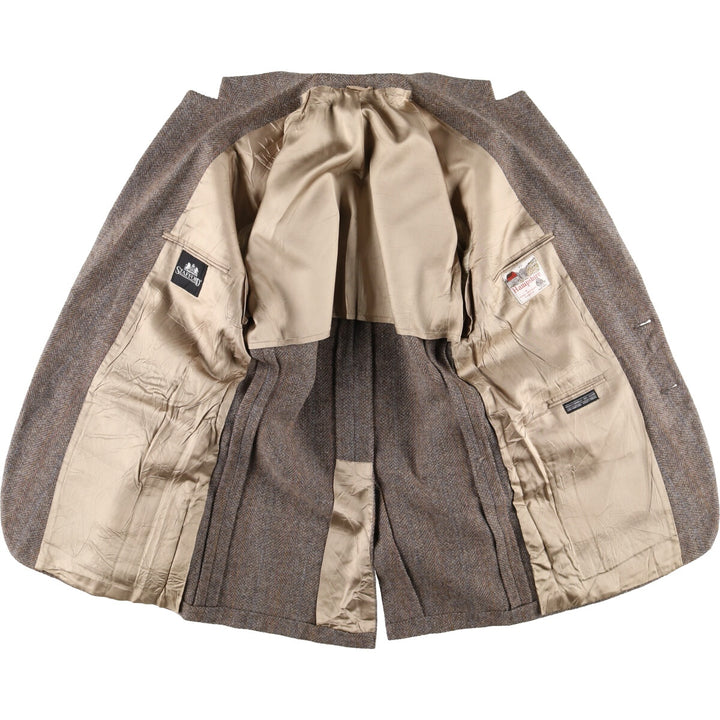 Stafford Hampshire Herringbone Wool Tailored Jacket Men's Size L /eaa498598