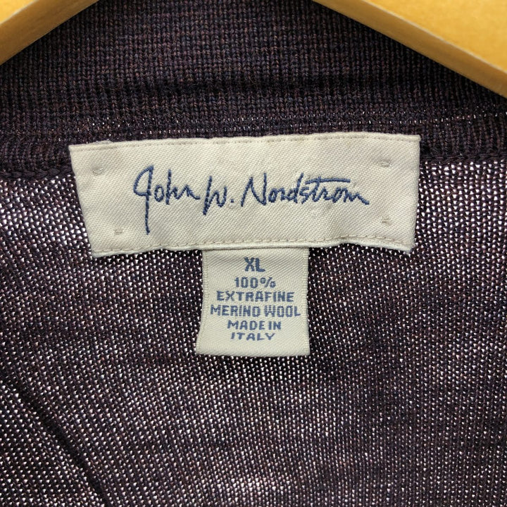 John W. Nordstrom Polo Knit Sweater Made in Italy Men's XL Size Vintage /eaa498645