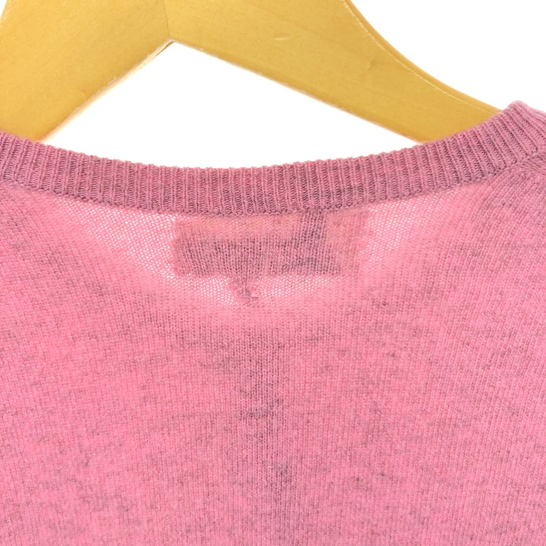 Vintage 1980'S Pringle cashmere knit cardigan, made in Scotland, size S, women's. Cashmere pink type Vintage Second Hand