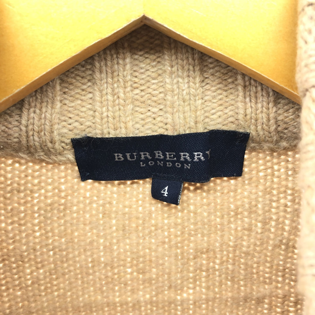 Burberry's BURBERRY LONDON wool knit full zip sweater made in Spain women's size S /eaa498670