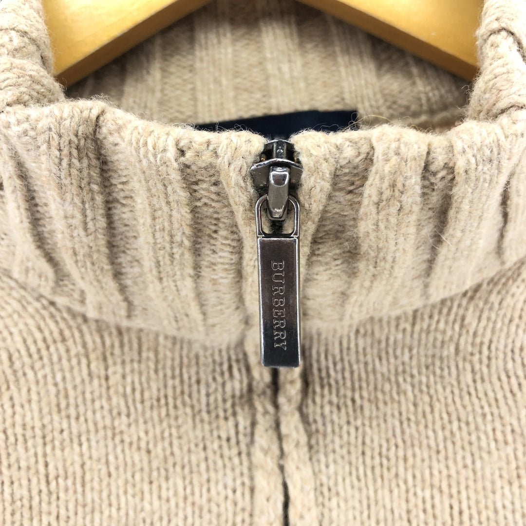 Burberry's BURBERRY LONDON wool knit full zip sweater made in Spain women's size S /eaa498670