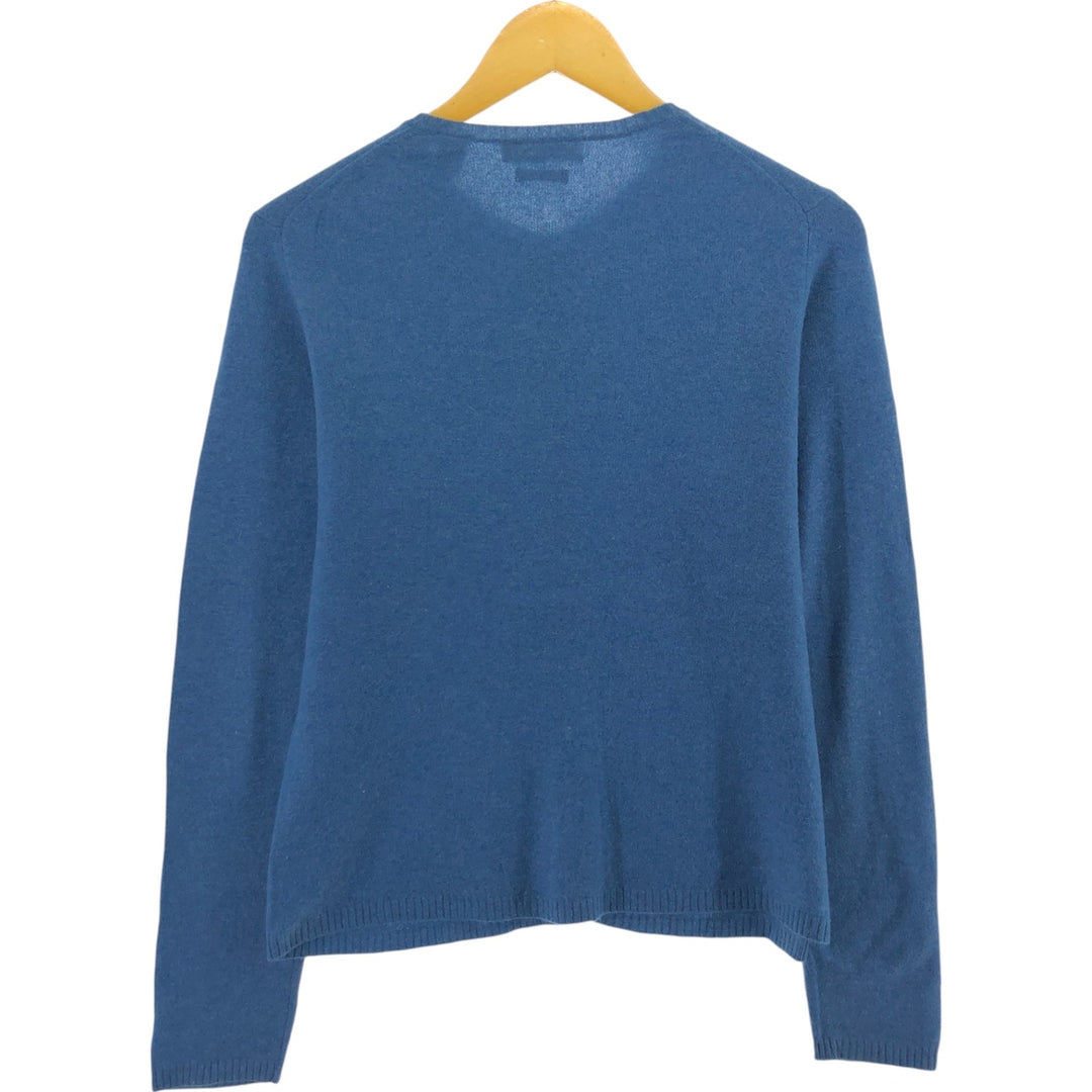 Velerie Stevens Cashmere Knit Cardigan, Women's Size L Cashmere Blue type light blue Vintage Second Hand