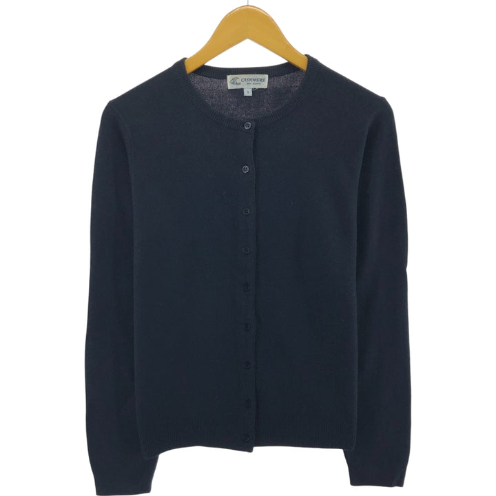Cashmere knit cardigan, women's size S Cashmere black type Vintage Second Hand