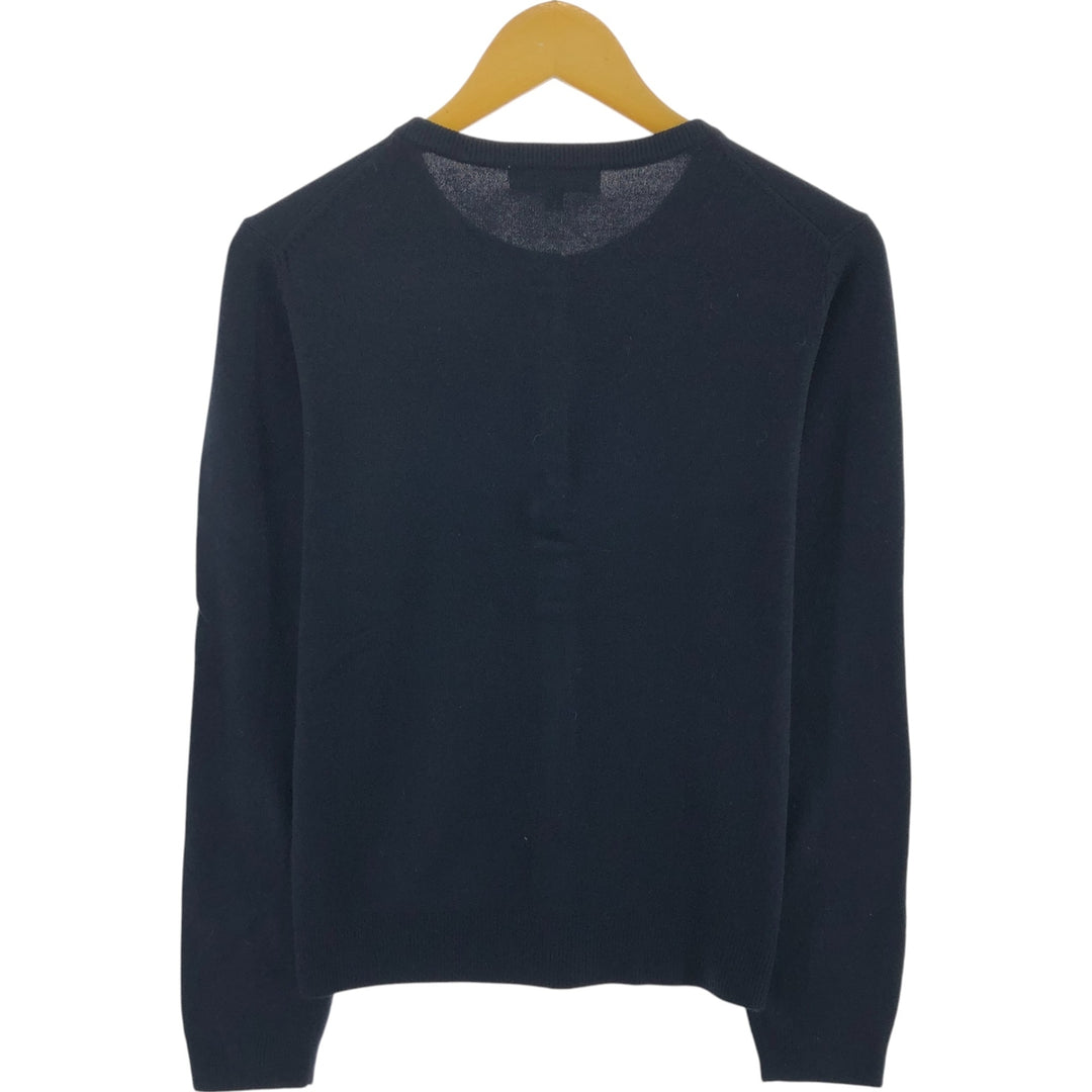 Cashmere knit cardigan, women's size S Cashmere black type Vintage Second Hand