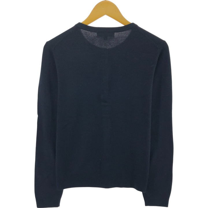 Cashmere knit cardigan, women's size S Cashmere black type Vintage Second Hand