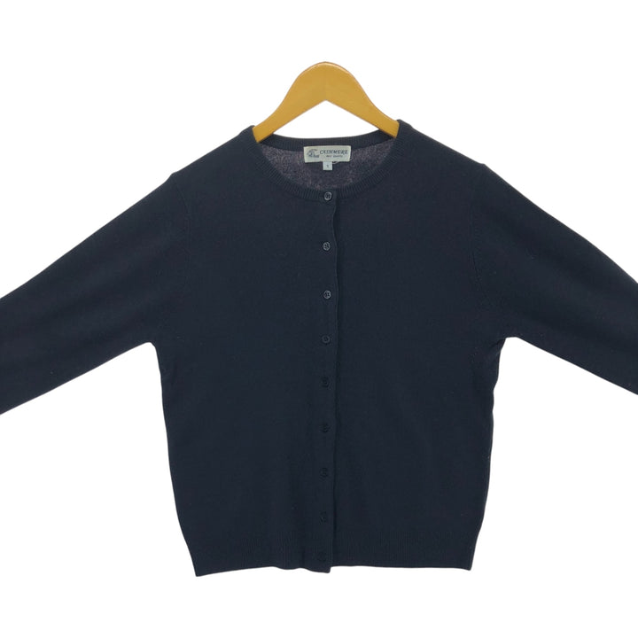 Cashmere knit cardigan, women's size S Cashmere black type Vintage Second Hand