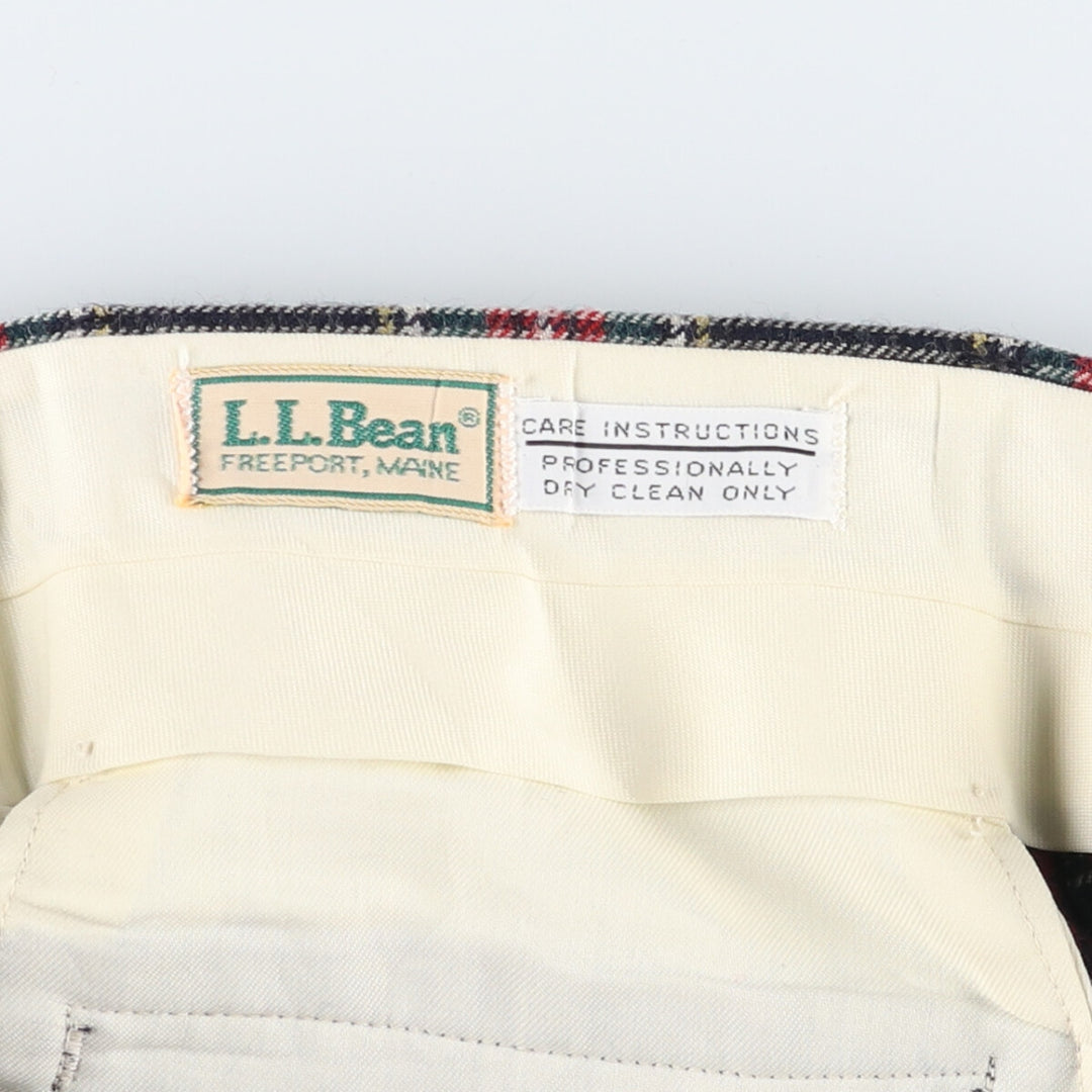 70'S LLBean Tartan Check Wool Pants Slacks Men's W34 Vintage /eaa498692