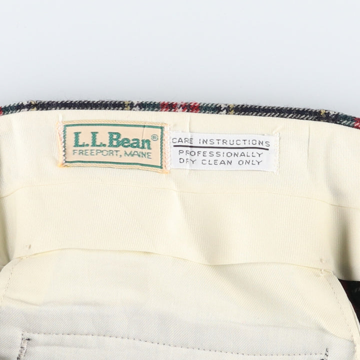 70'S LLBean Tartan Check Wool Pants Slacks Men's W34 Vintage /eaa498692