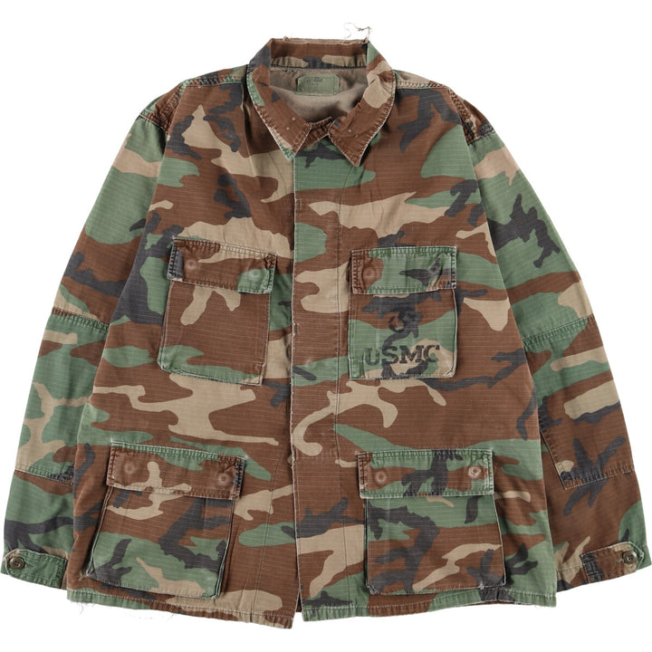 Genuine USMC military camouflage pattern woodland camo BDU military jacket made in USA LARGE-REGULAR equivalent to men's L /eaa498759