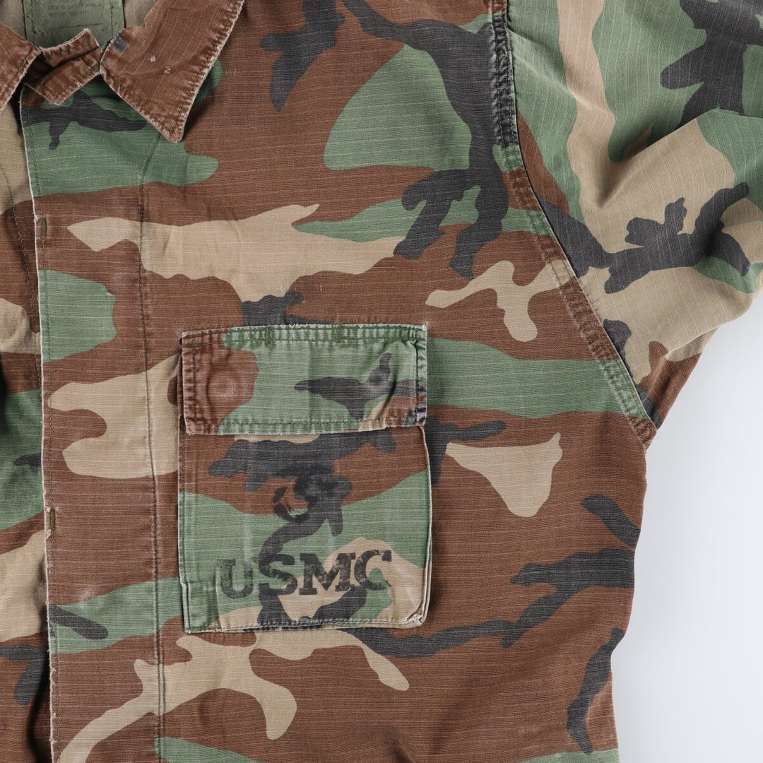 Genuine USMC military camouflage pattern woodland camo BDU military jacket made in USA LARGE-REGULAR equivalent to men's L /eaa498759
