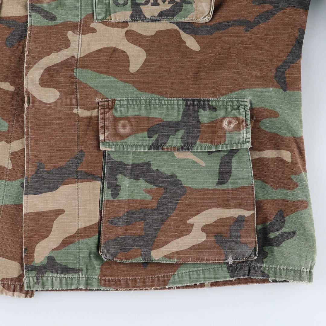Genuine USMC military camouflage pattern woodland camo BDU military jacket made in USA LARGE-REGULAR equivalent to men's L /eaa498759