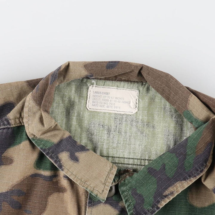 US Military Camouflage Pattern Woodland Camo BDU Military Jacket LARGE-SHORT Men's L equivalent /eaa498762